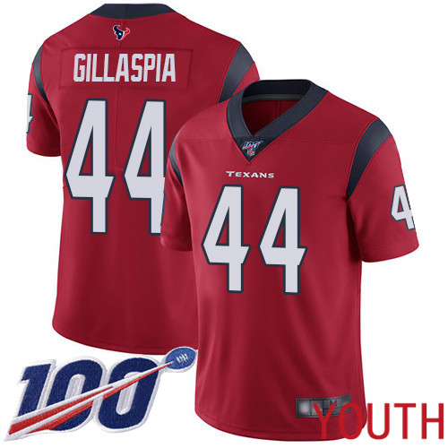 Houston Texans Limited Red Youth Cullen Gillaspia Alternate Jersey NFL Football #44 100th Season Vapor Untouchable